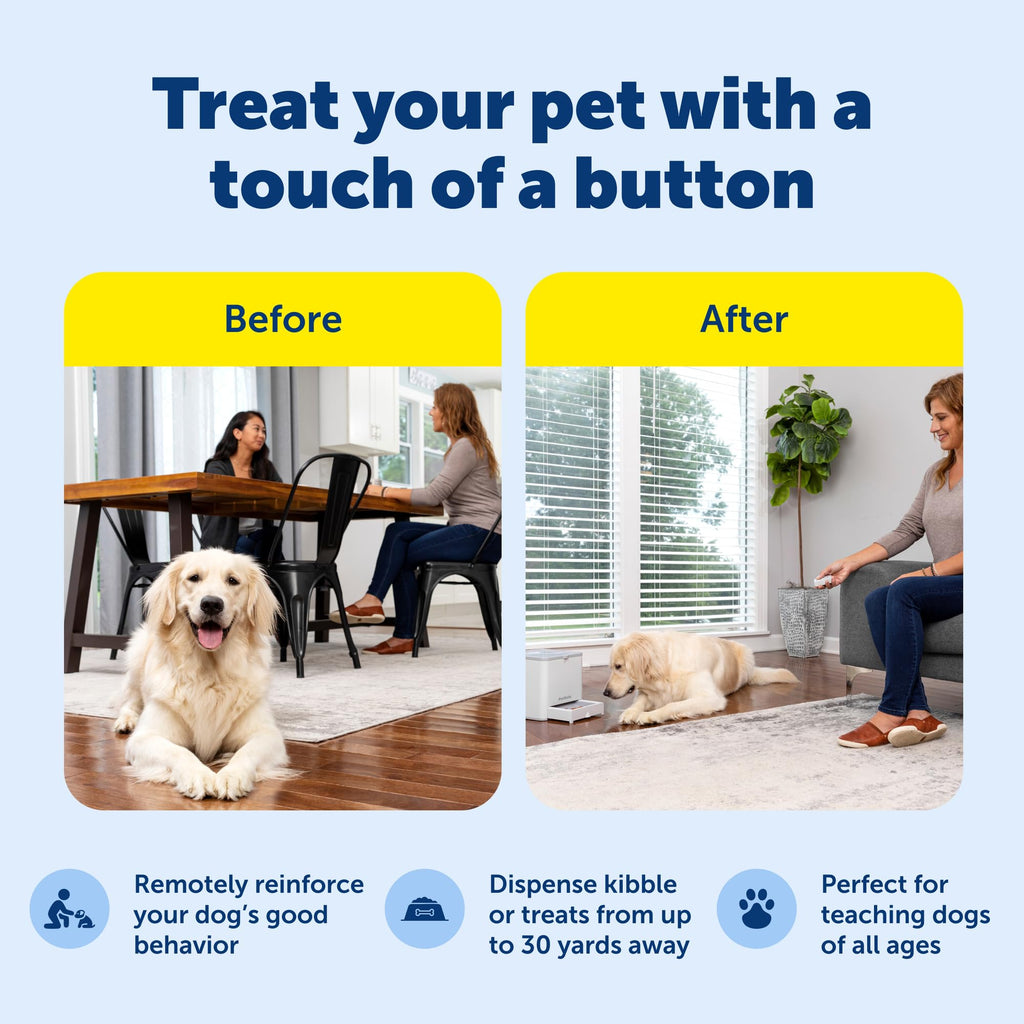 Remote Treat Dispenser for Dog Training and Reward Sessions