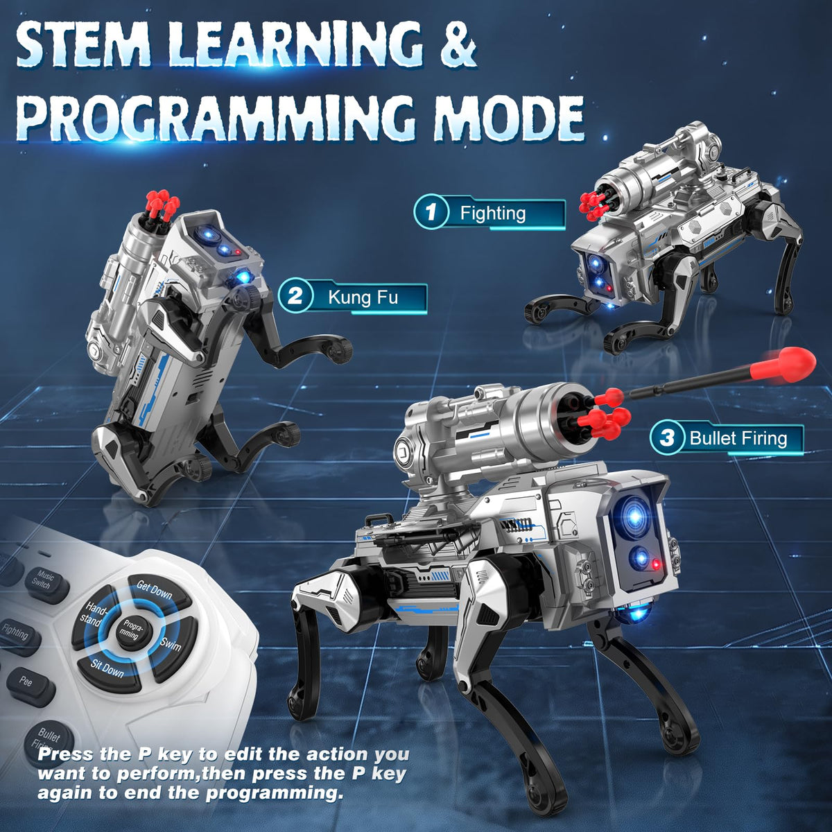 Smart Robot Dog Toy for Kids Ages 6 and Up STEM Gift